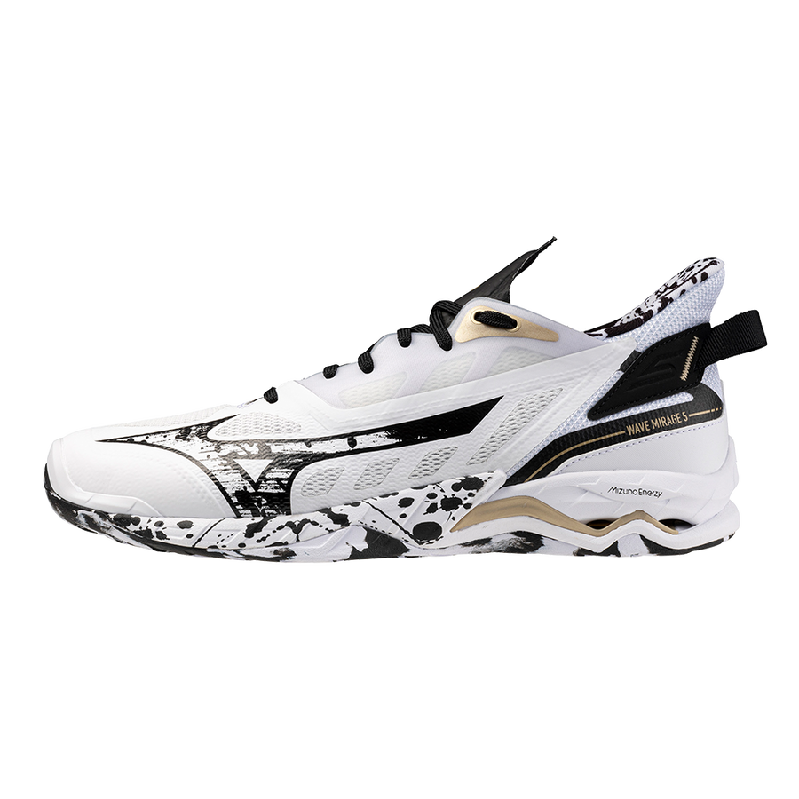 Mizuno WAVE MIRAGE 5 White/Black/GE Gold