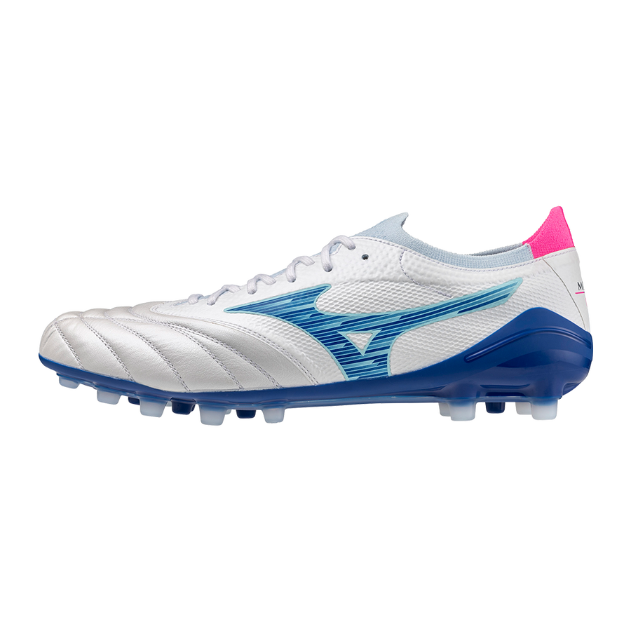 Mizuno MORELIA NEO IV BETA ELITE AG White/Tanager Turquoise/Pink Tetra
