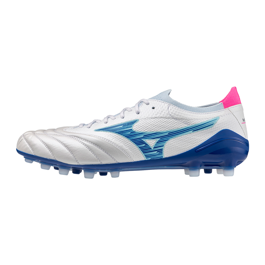 Mizuno MORELIA NEO IV BETA ELITE AG White/Tanager Turquoise/Pink Tetra