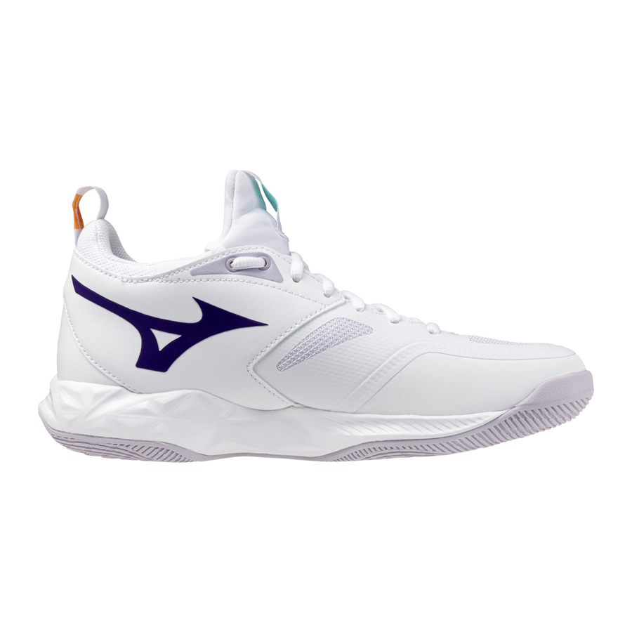 Mizuno WAVE DIMENSION White/VioletIndigo/CamelliaRos