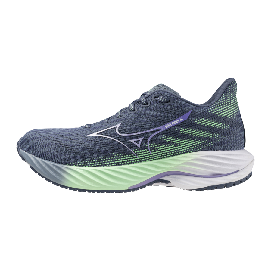Mizuno WAVE RIDER 28 Citadel/White/Neo Mint