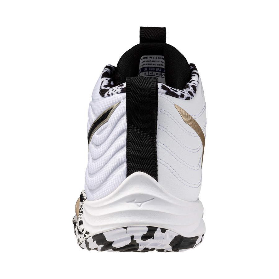 Mizuno WAVE MOMENTUM ELITE MID White/Black/GE Gold
