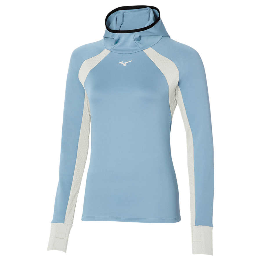 Mizuno Warmalite Hooded LS Glacier lake