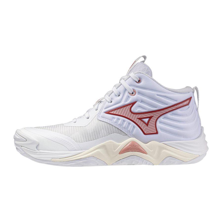 Mizuno WAVE MOMENTUM ELITE MID White/Rose Elegance/Lava Falls