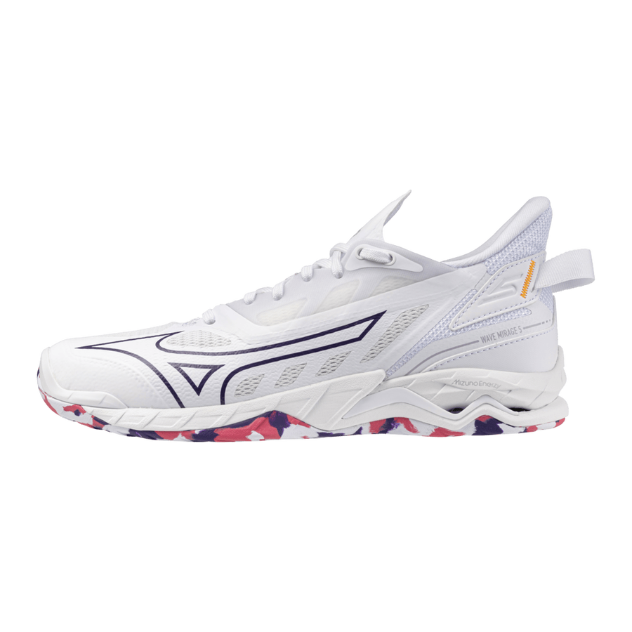 Mizuno WAVE MIRAGE 5 White/VioletIndigo/CamelliaRos