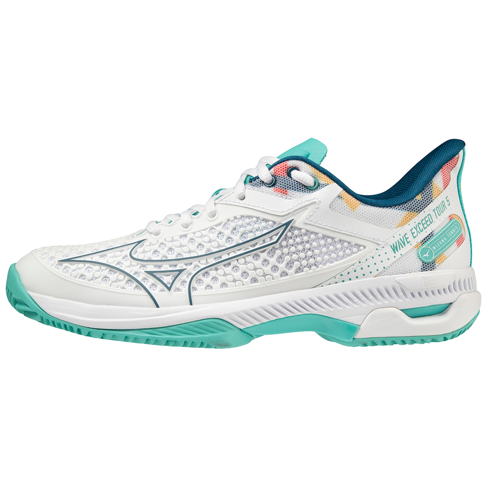 Mizuno Wave Exceed Tour 5 CC Wht/Turquoise/MoroccanB
