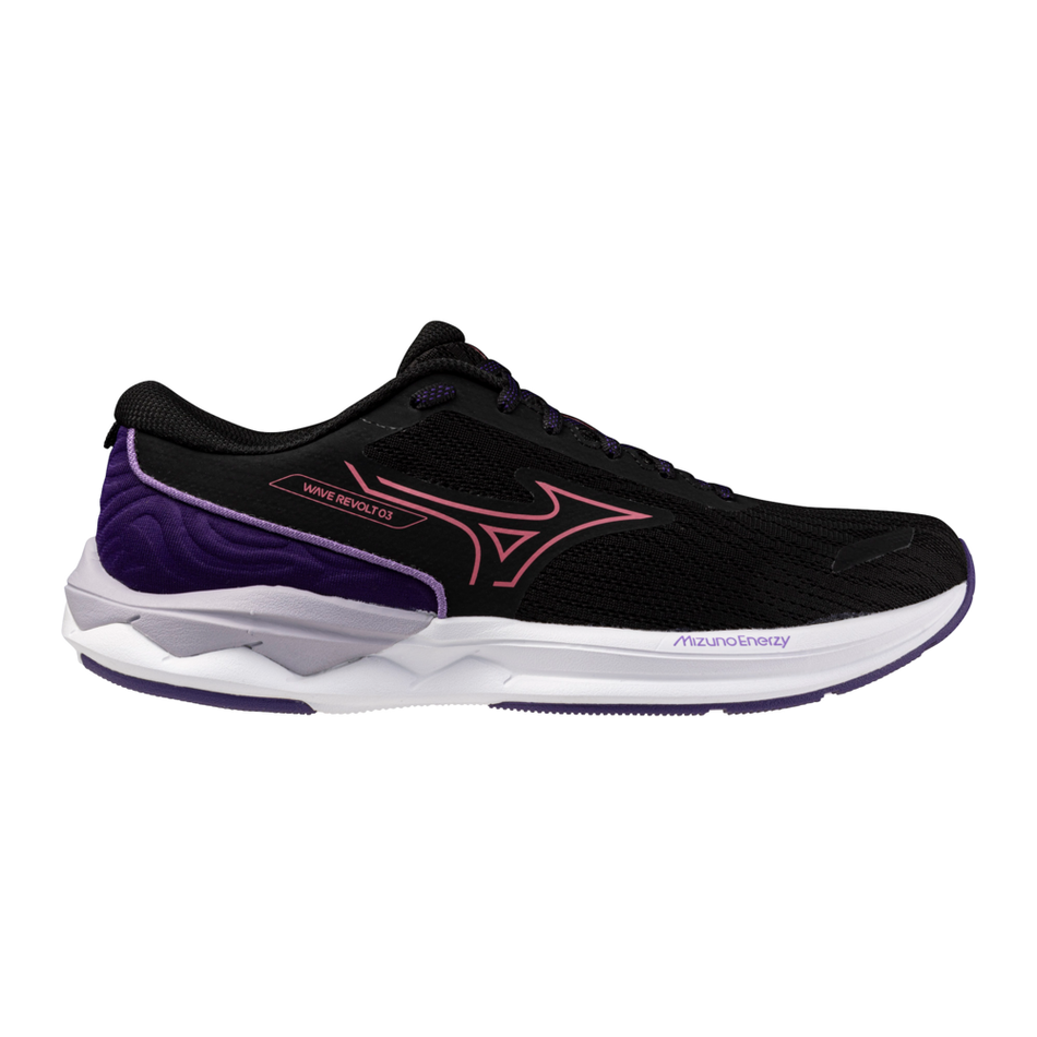 Mizuno WAVE REVOLT 3 Black/CamelliaRose/VioletIndig