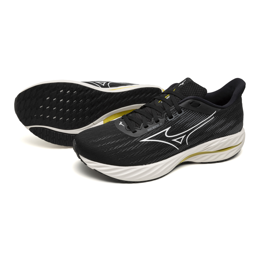 Mizuno WAVE INSPIRE 21 Black/White/Vibrant Yellow