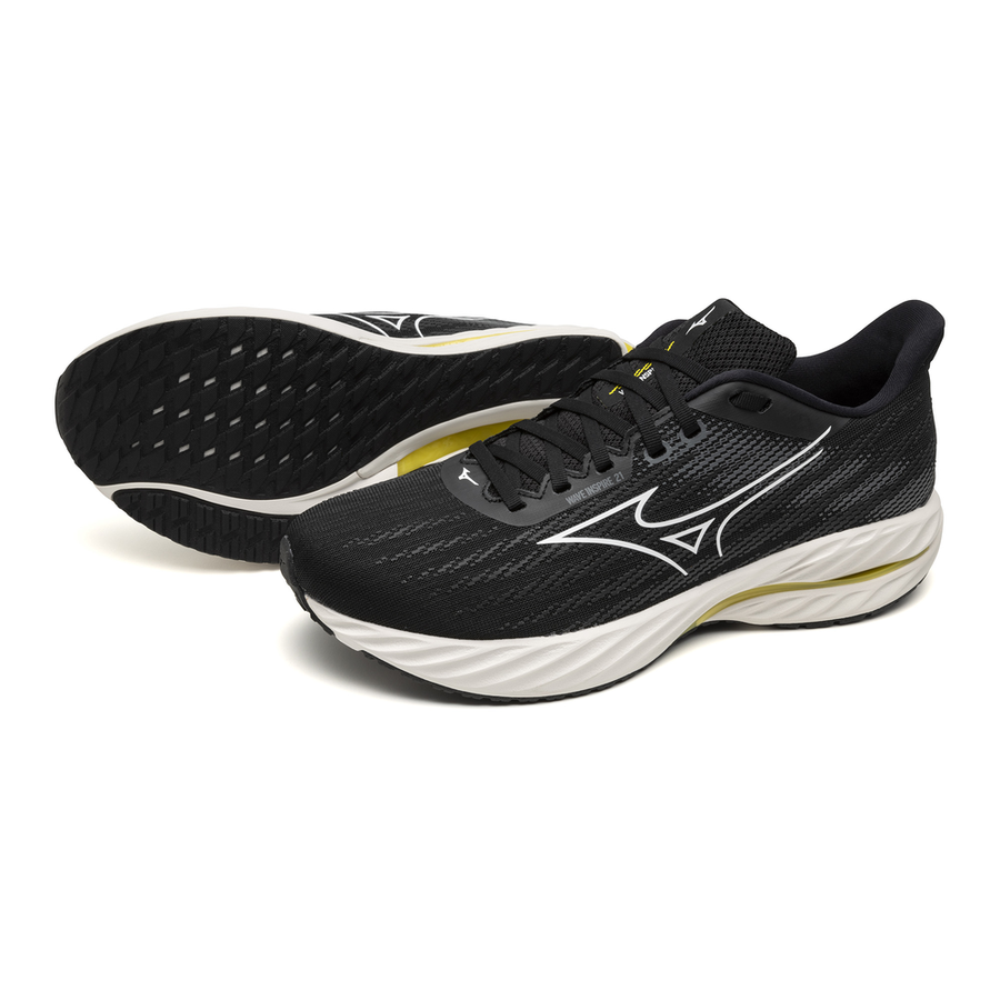 Mizuno WAVE INSPIRE 21 Black/White/Vibrant Yellow