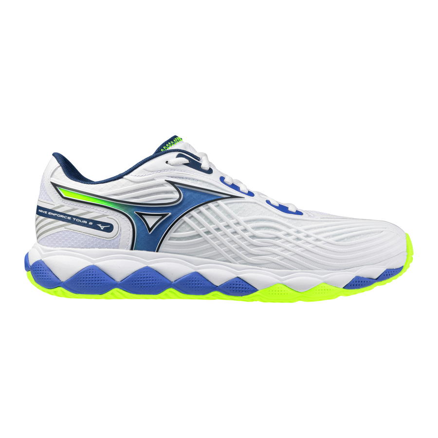 Mizuno WAVE ENFORCE TOUR 2 AC White/Dazzling Blue/Lightning Yellow