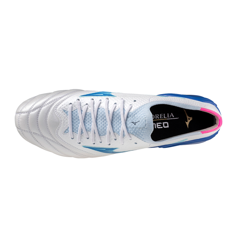 Mizuno MORELIA NEO IV BETA ELITE SI White/Tanager Turquoise/Pink Tetra
