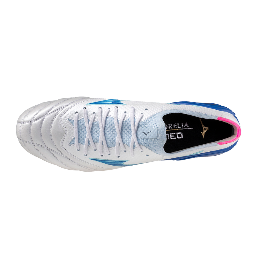 Mizuno MORELIA NEO IV BETA ELITE SI White/Tanager Turquoise/Pink Tetra