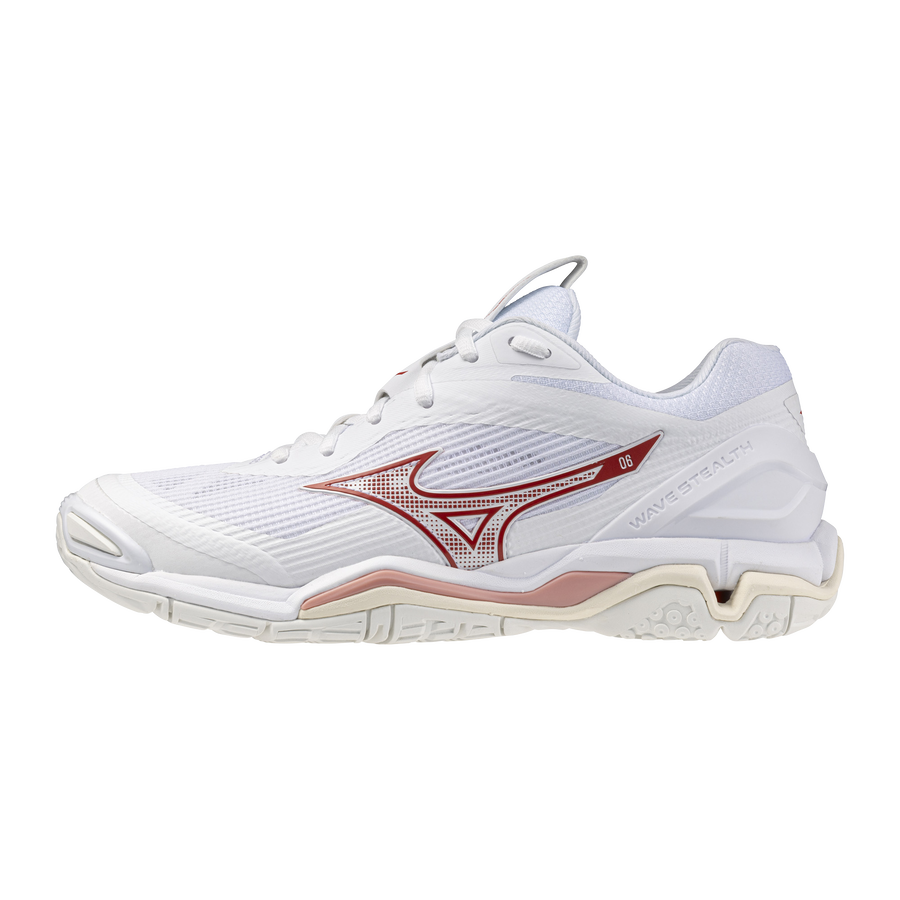 Mizuno WAVE STEALTH 6 White/Rose Elegance/Lava Falls