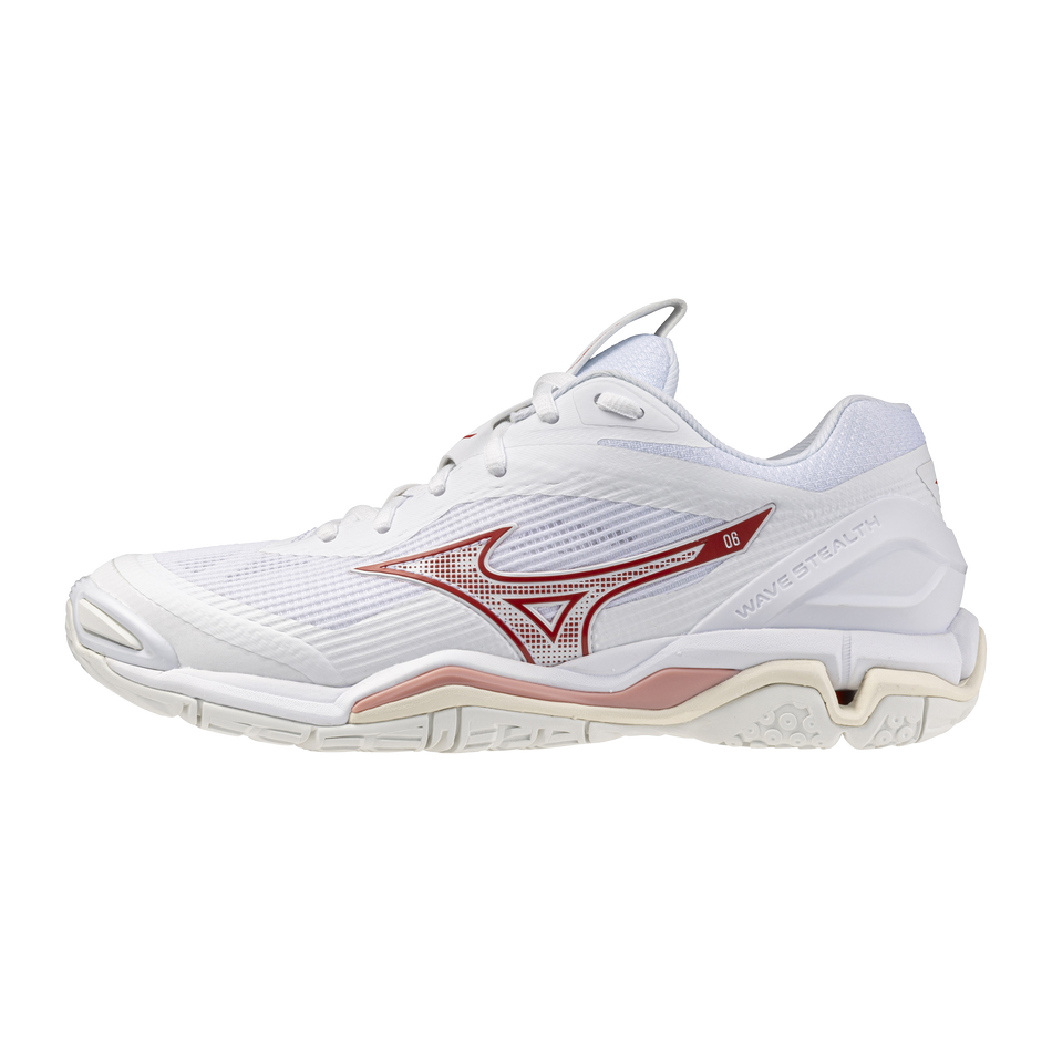 Mizuno WAVE STEALTH 6 White/Rose Elegance/Lava Falls