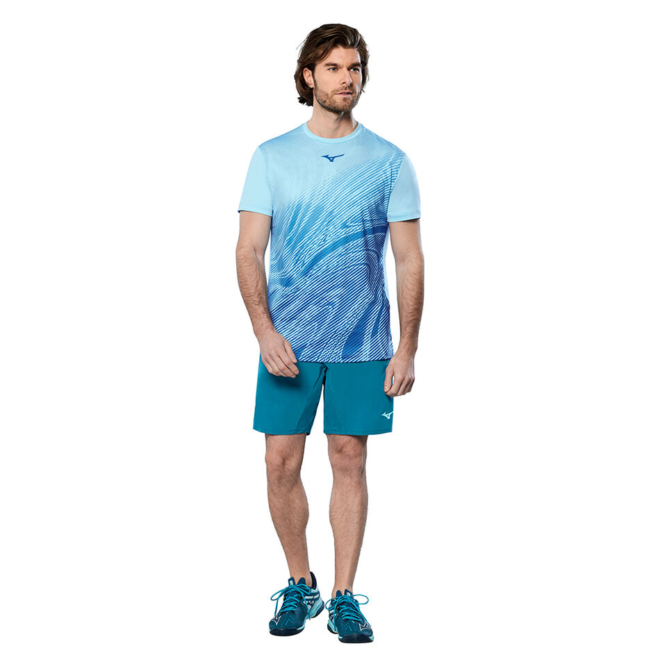 Mizuno Charge Shadow Graphic Tee Blue Glow