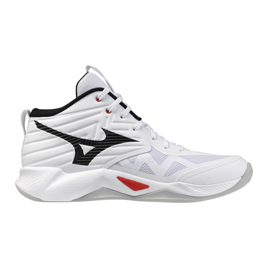 Mizuno WAVE MOMENTUM PRO MID White/Black/Fiery Red