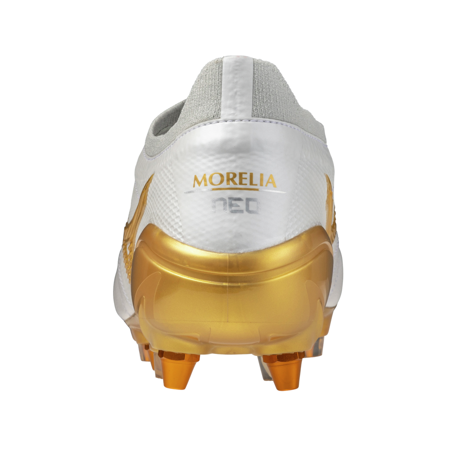 Mizuno MORELIA NEO IV β JAPAN MIX White/MP Gold/Cool Gray 3C