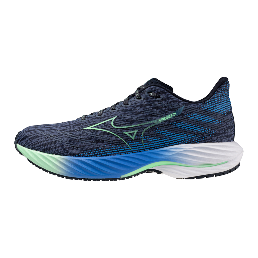 Mizuno WAVE RIDER 28 VintageIndigo/NeoMint/FrontBlu