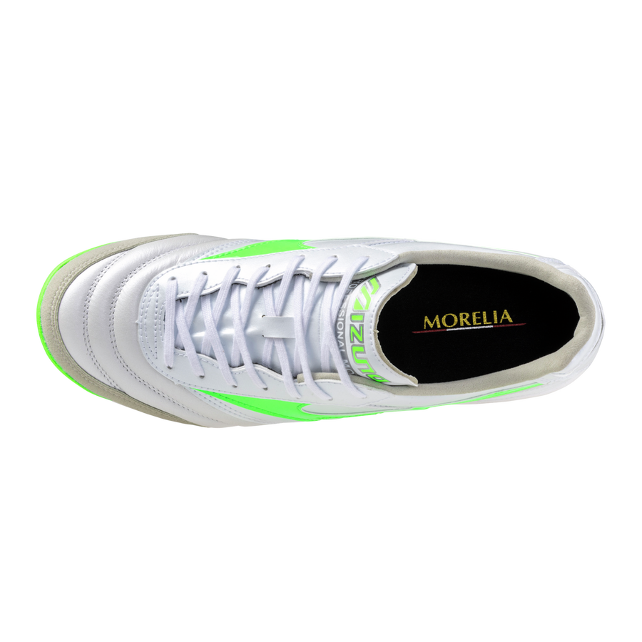 Mizuno MORELIA SALA ELITE TF White/neon green/galaxy silver Mizuno MORELIA SALA ELITE TF White/neon green/galaxy silver
