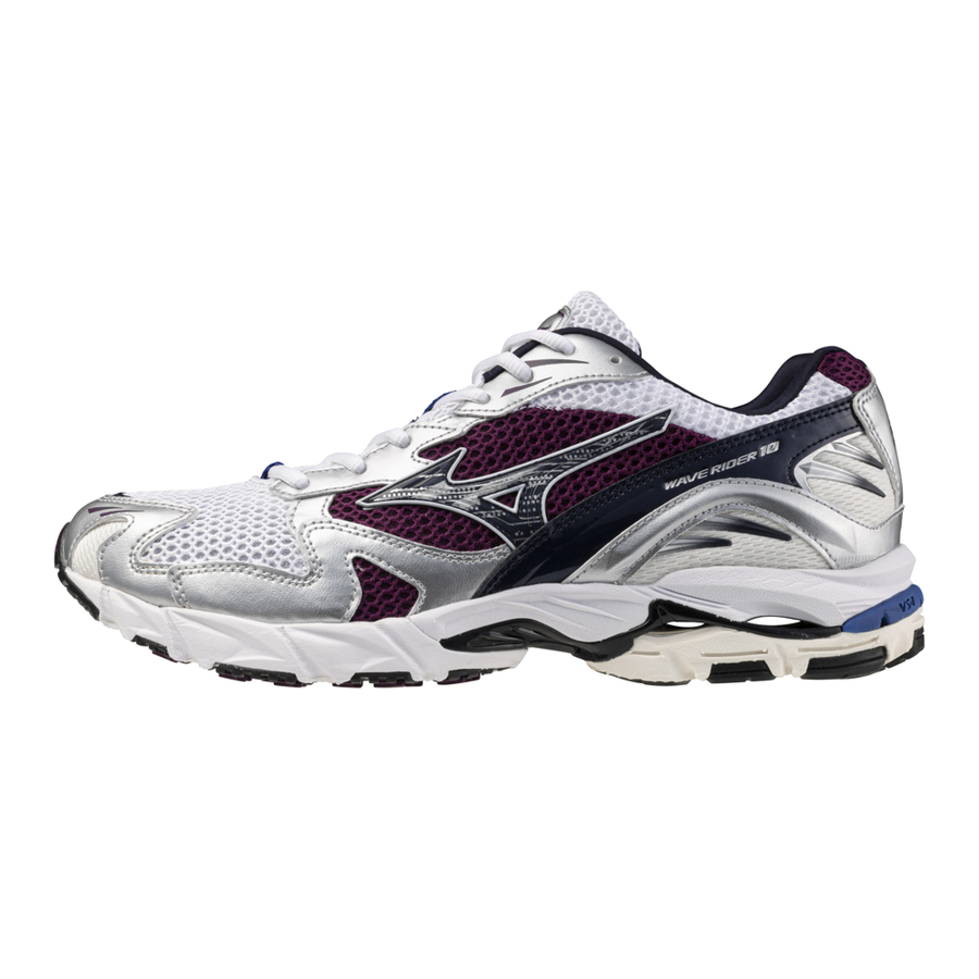 Mizuno Wave Rider 10 White/Baritone Blue/Dark Purple