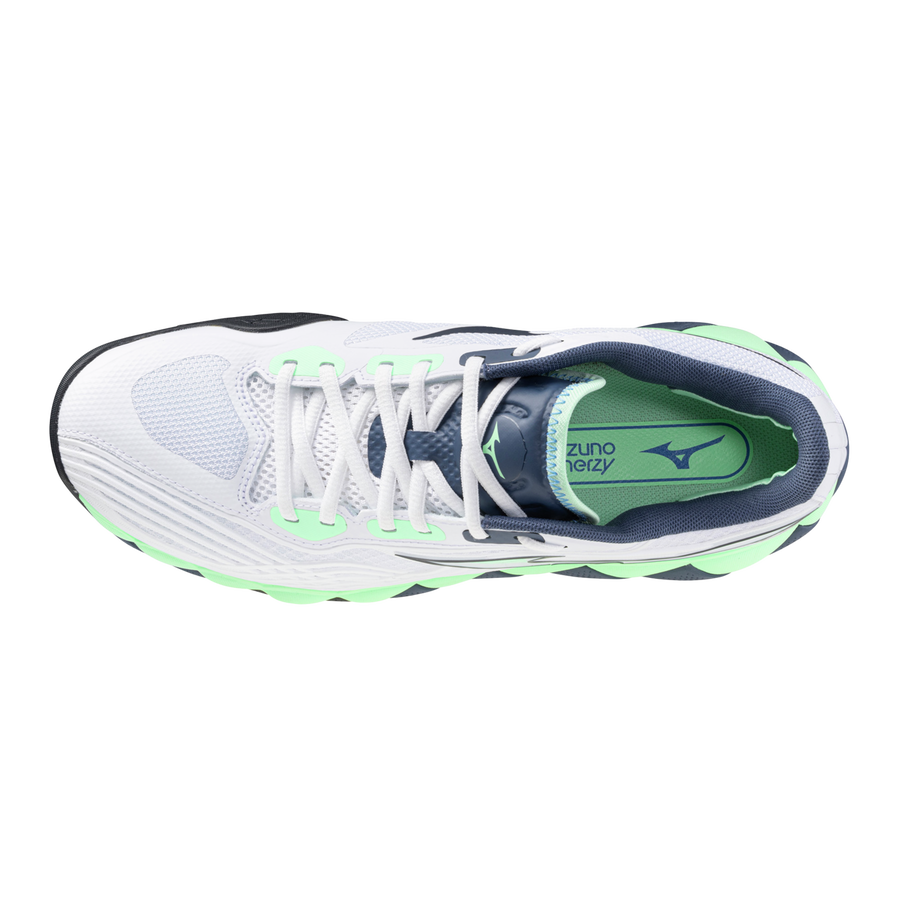 Mizuno WAVE ENFORCE TOUR 2 AC White/neo mint/vintage indigo Mizuno WAVE ENFORCE TOUR 2 AC White/neo mint/vintage indigo