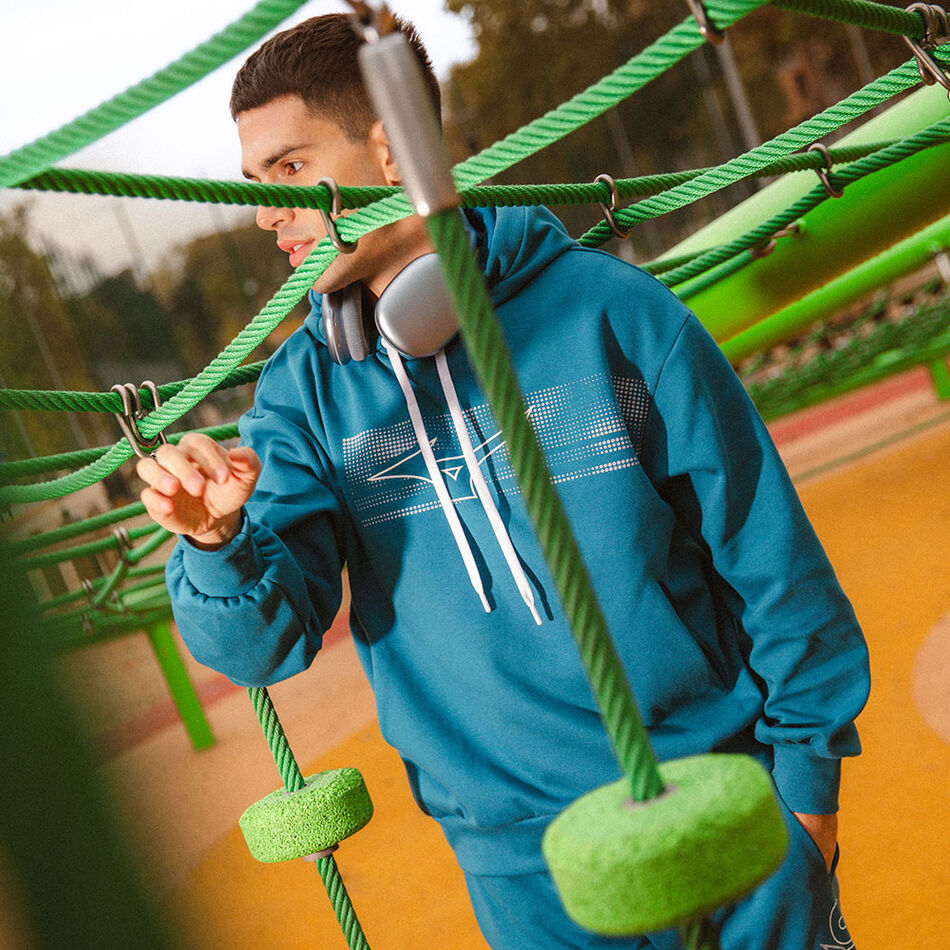 Mizuno Athletics Graphic Hoody Moroccan Blue