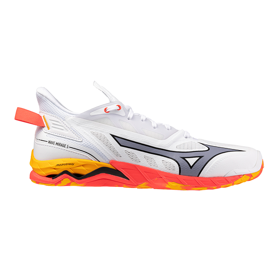 Mizuno WAVE MIRAGE 5 White/Fiery Coral 2/Citrus
