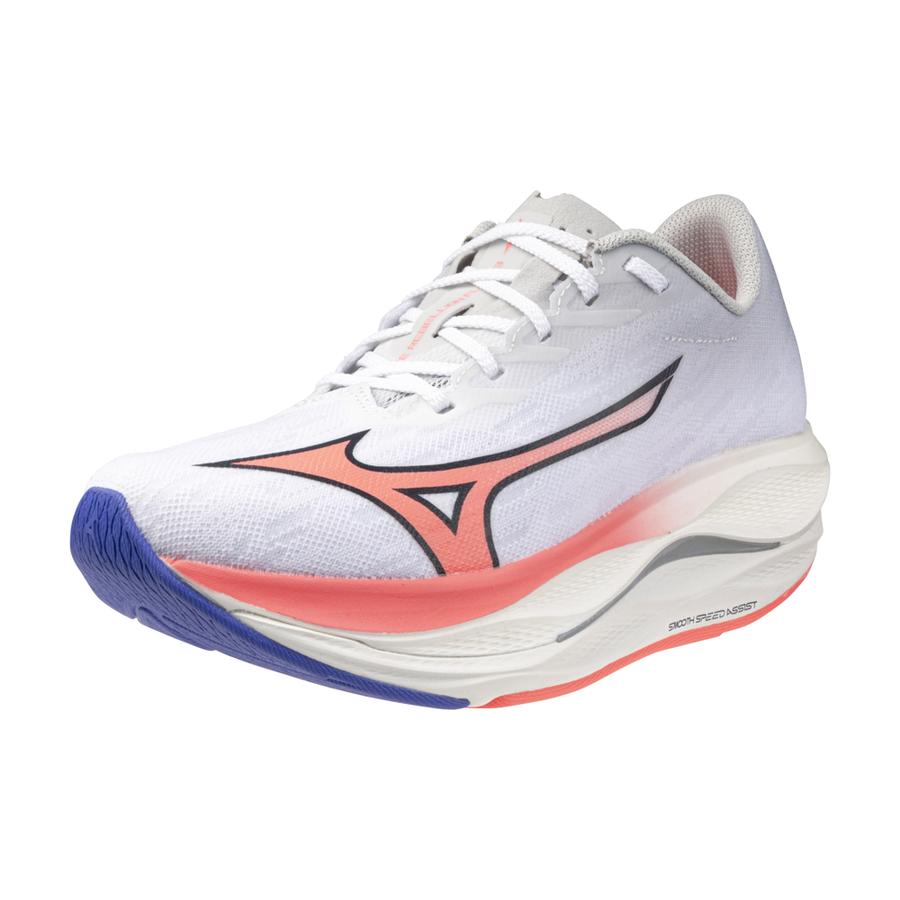 Mizuno WAVE REBELLION FLASH 3 White/Striking Coral/Iris Bloo