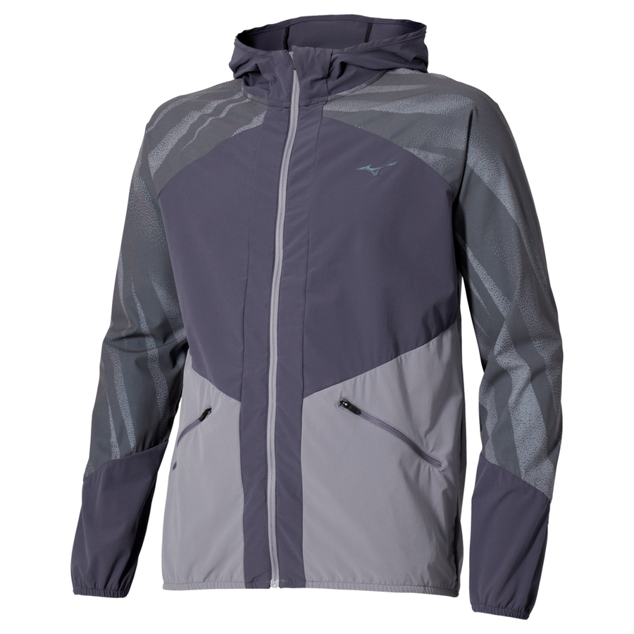 Mizuno Active Alpha Hodded Jacket Odyssey Gray