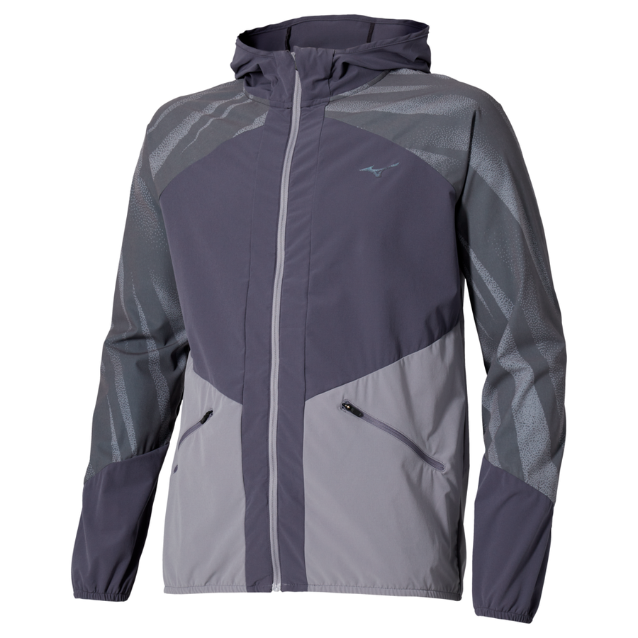Mizuno Active Alpha Hodded Jacket Odyssey Gray