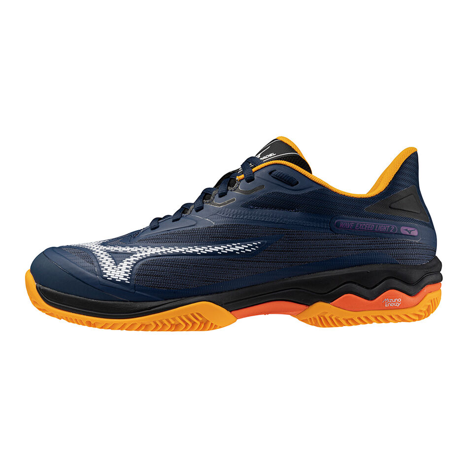Mizuno WAVE EXCEED LIGHT 2 PADEL Dress Blues/White/Carrot Curl