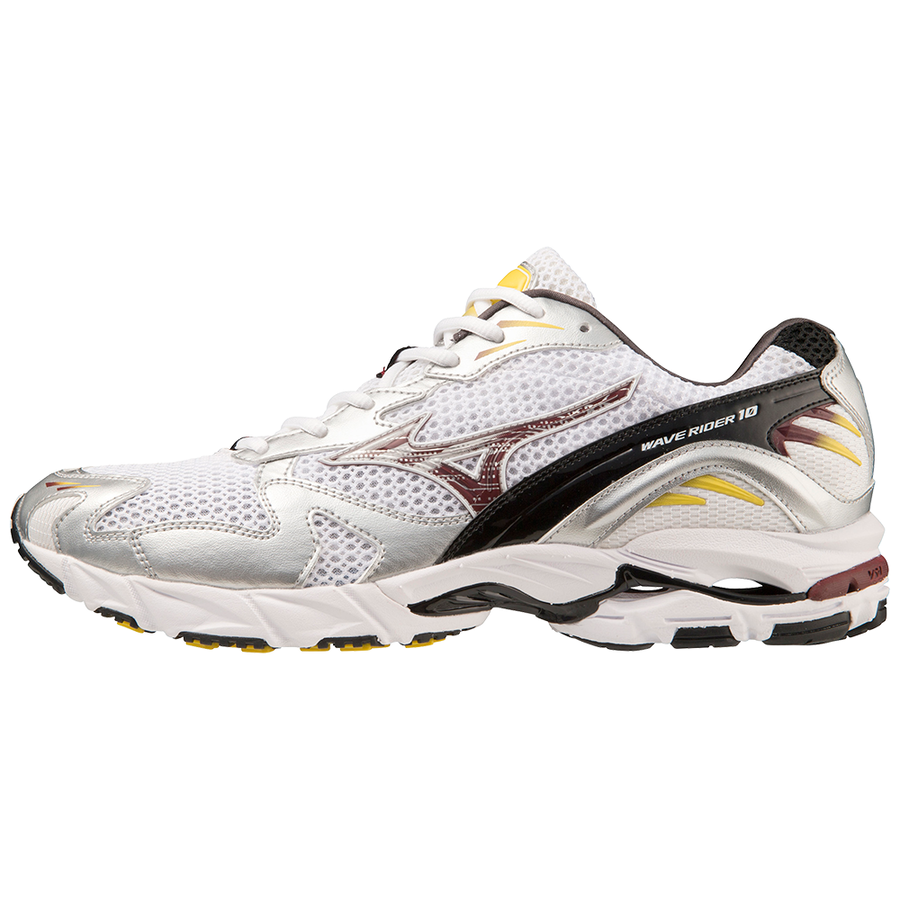 Mizuno Wave Rider 10 White/Cabernet/Silver
