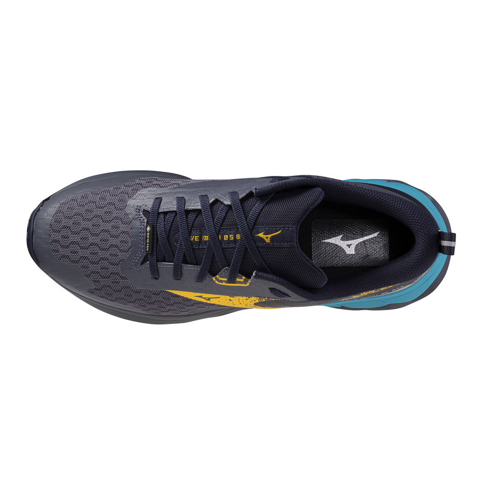 Mizuno WAVE IBUKI 5 GTX Odyssey Gray/Citrus/Baritone Blue