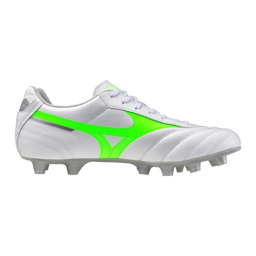 Mizuno MORELIA II CLUB White/neon green/galaxy silver Mizuno MORELIA II CLUB White/neon green/galaxy silver