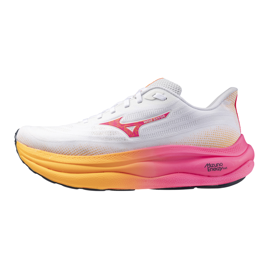 Mizuno WAVE SKY 9 White/Tang Orange/Pink Tetra