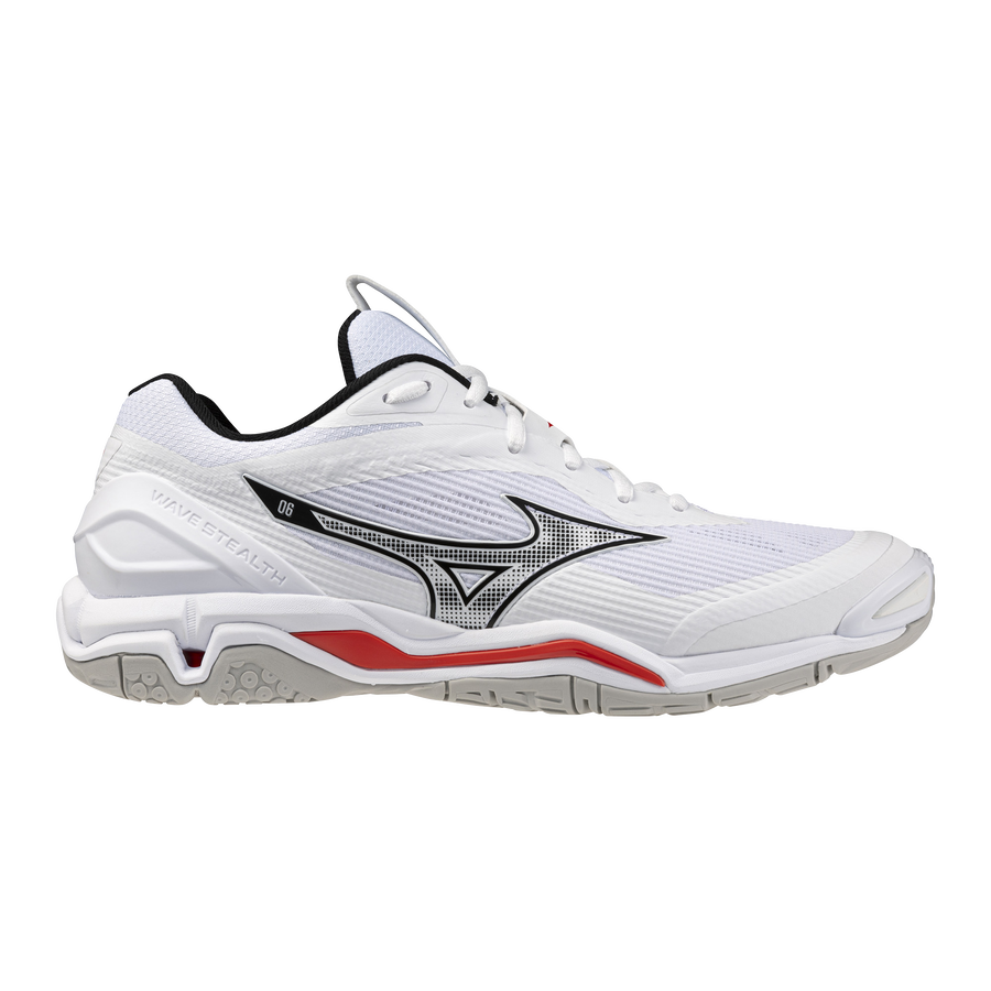 Mizuno WAVE STEALTH 6 White/Black/Fiery Red