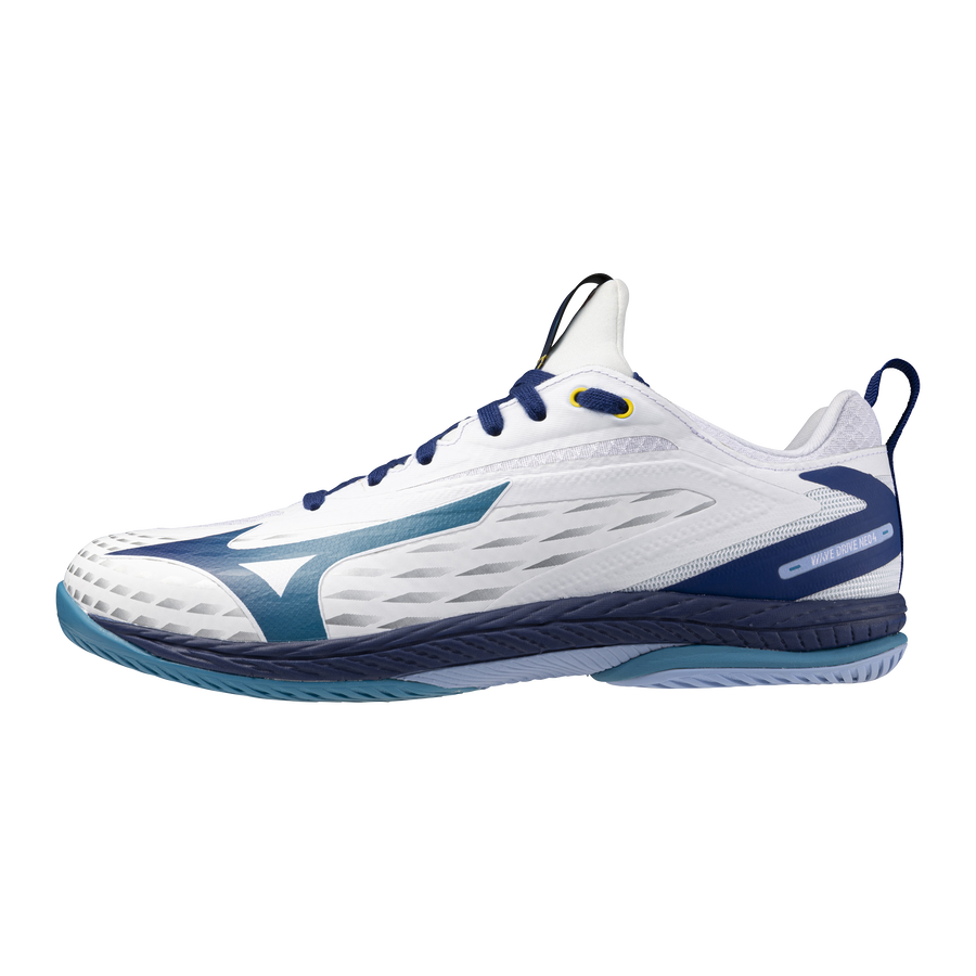 Mizuno WAVE DRIVE NEO 4 White/Bellwether Blue/Fjord Blue