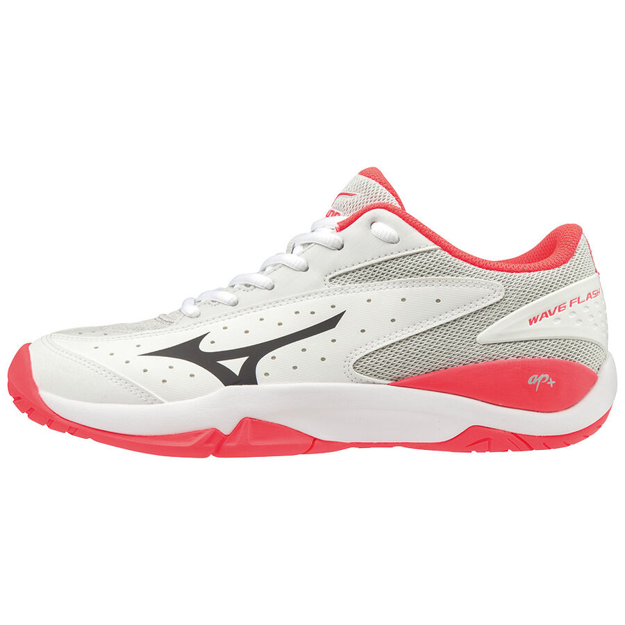 Mizuno WAVE FLASH AC White/DShadow /FieryCoral