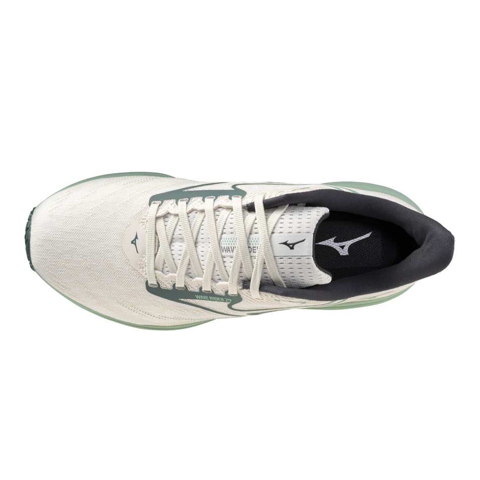 Mizuno WAVE RIDER 29 White/Bistro Green/Creme de Me