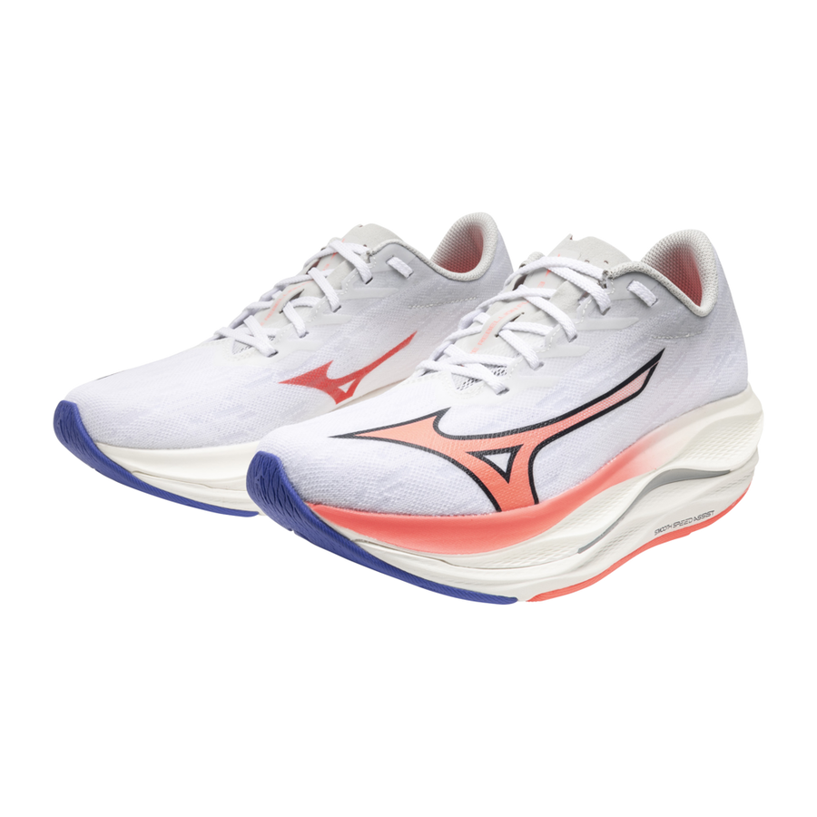 Mizuno WAVE REBELLION FLASH 3 White/Striking Coral/Iris Bloo