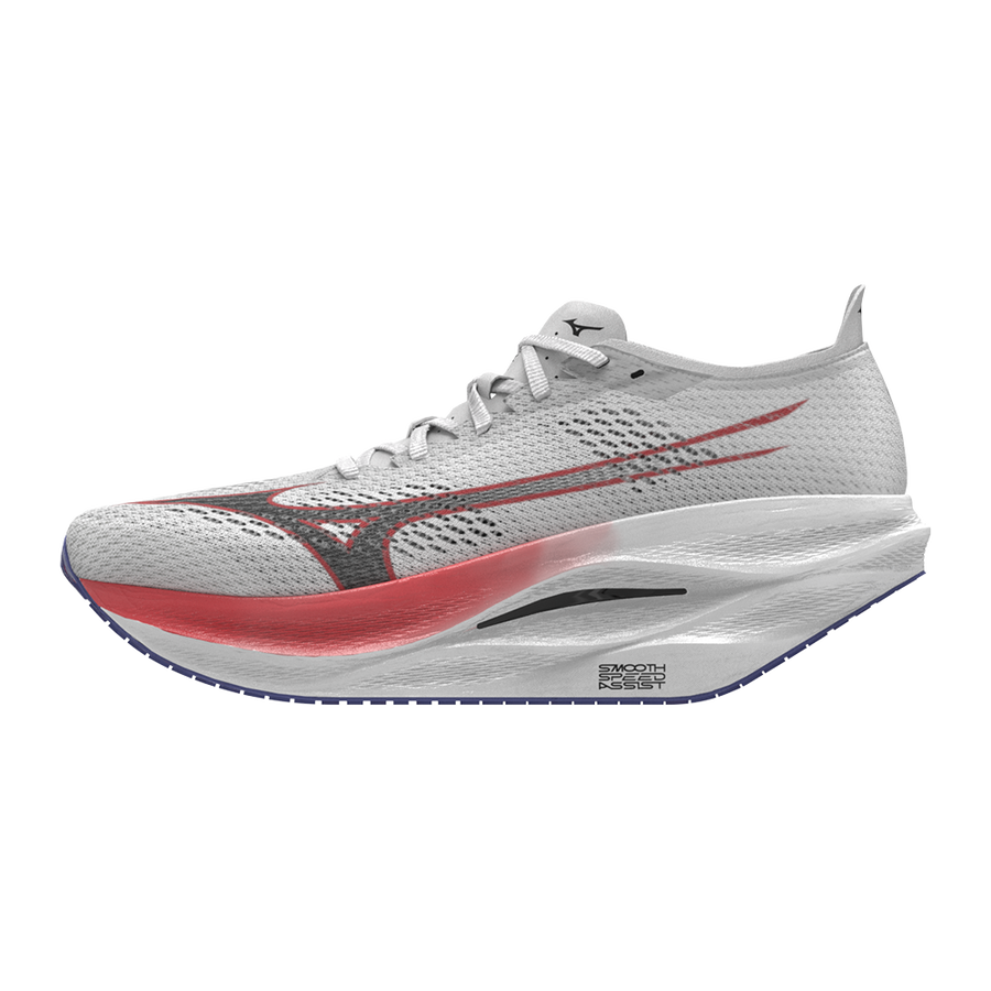 Mizuno WAVE REBELLION PRO 3 White/Baritone Blue/Fiery Coral 2