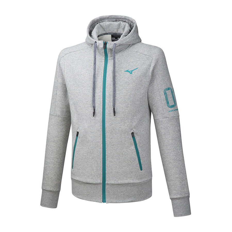 Mizuno Heritage Zip Hoody Grey