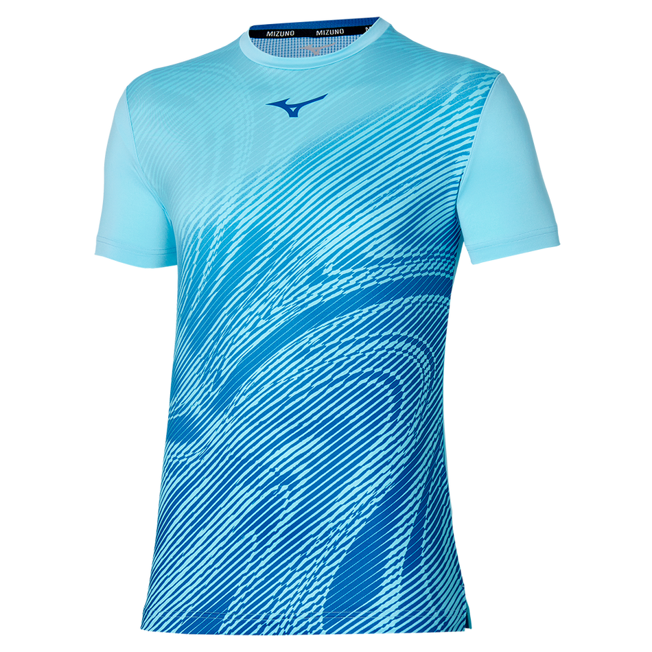 Mizuno Charge Shadow Graphic Tee Blue Glow