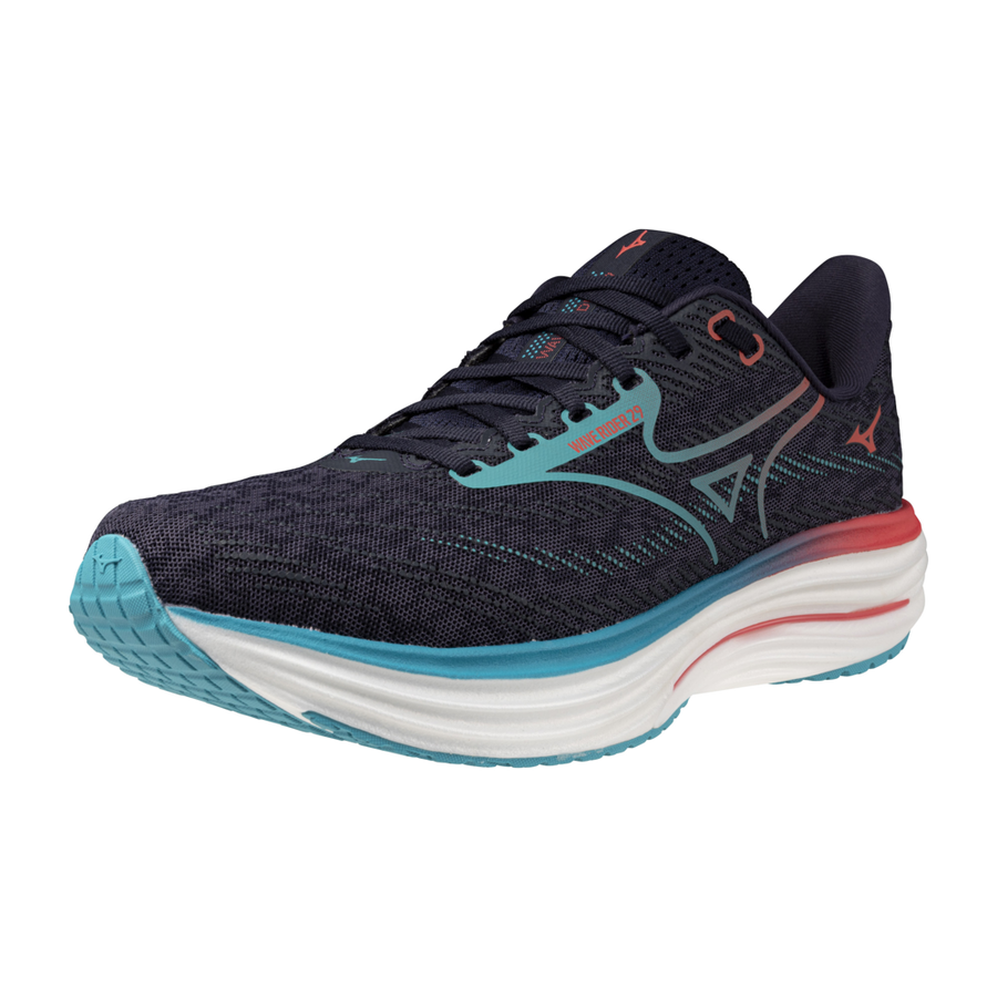 Mizuno WAVE RIDER 29 Odyssey Gray/Capri Breeze/Calypso Coral