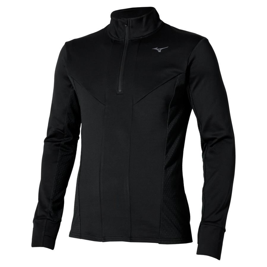 Mizuno Active Warmalite Half Zip Long Sleeve Top Black
