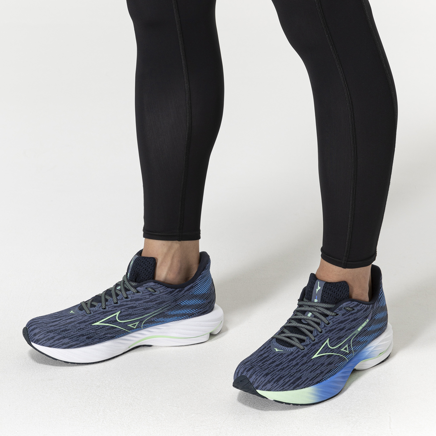 Mizuno WAVE RIDER 28 VintageIndigo/NeoMint/FrontBlu