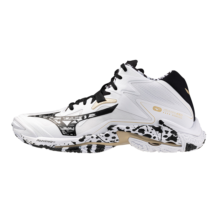 Mizuno WAVE LIGHTNING Z8 MID White/Black/GE Gold