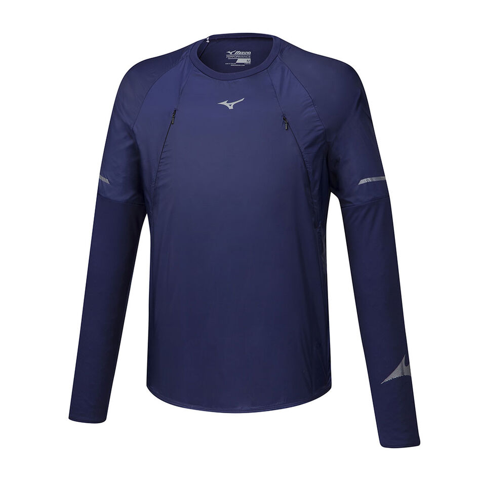 Mizuno Hineri Hybrid LS Tee Astral Aura