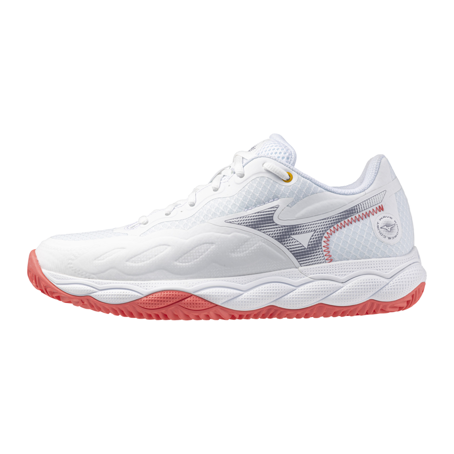 Mizuno WAVE ENFORCE COURT CC White/Blue Granite/Calypso Coral