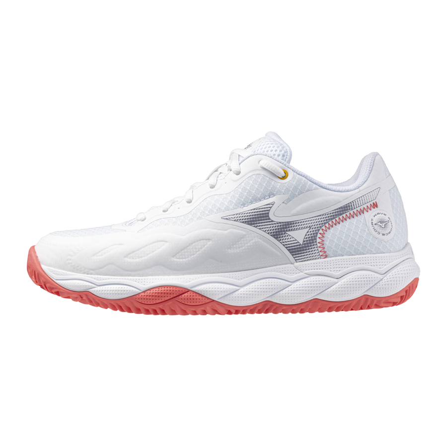 Mizuno WAVE ENFORCE COURT CC White/Blue Granite/Calypso Coral